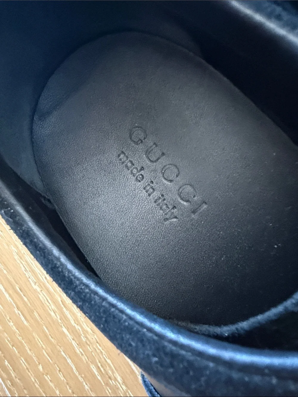 Gucci Black Leather & Suede Men’s Lace-Up Sneakers